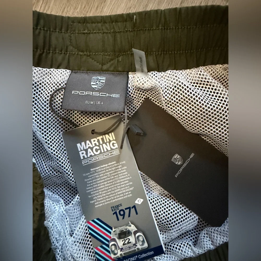NWT Porsche Design Green and Blue Men's Athletic Shorts Size S